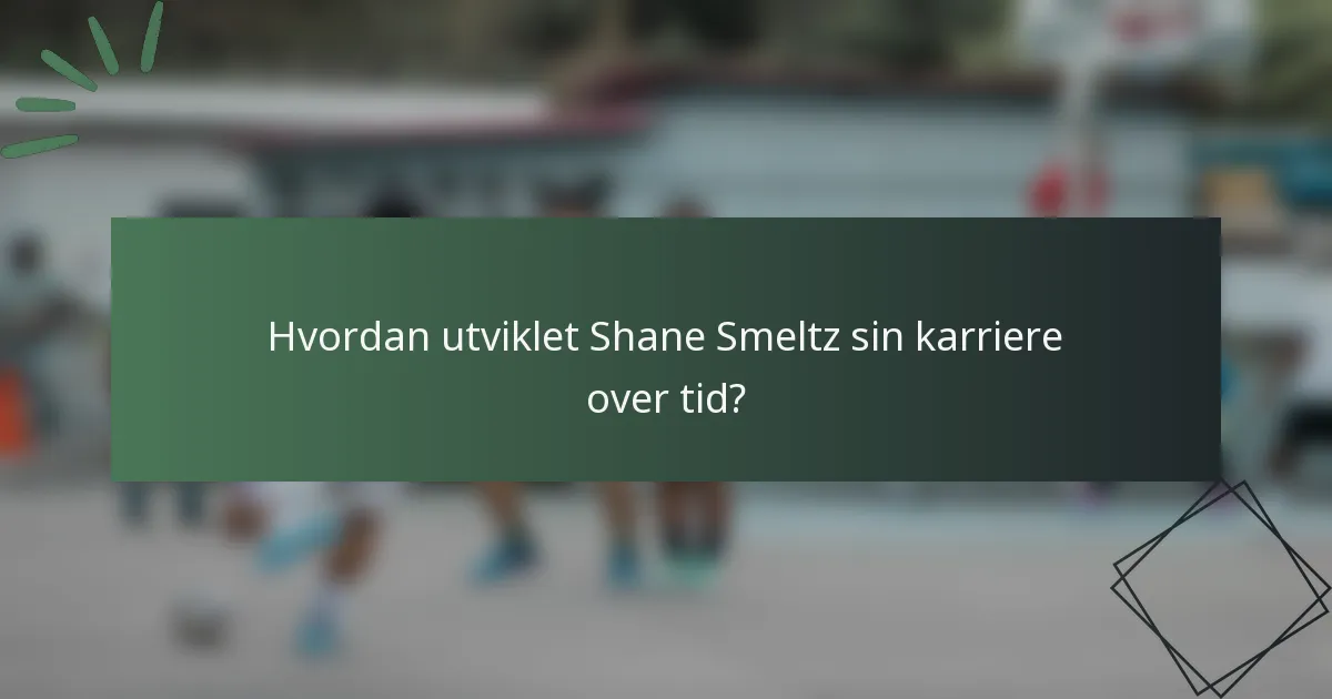 Hvordan utviklet Shane Smeltz sin karriere over tid?